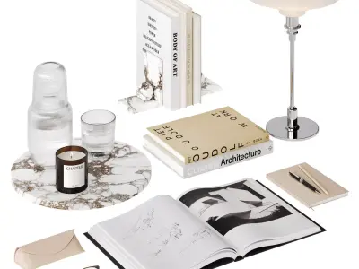 Workspace Decorative Set With PH Lamp 3D model