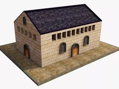 Ancient Pier Building 3D model