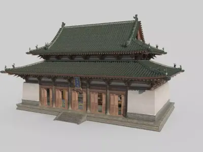 Ancient Asian Architectural Palaces and Taoist Temples 3D model