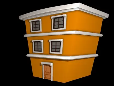 Toon House 3d model 3D model