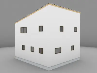 House model for background 13 Low-poly 3D model