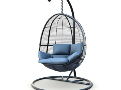 swing chair 009 Low-poly 3D model