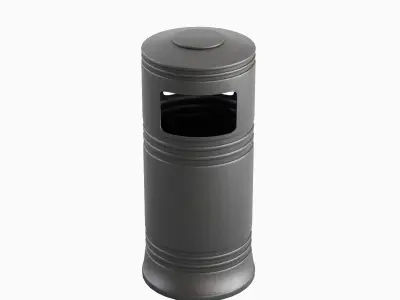 Street Trash Bin 01 Low-poly 3D model purchase