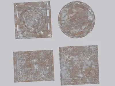 Manhole 3D model 3D print model purchase