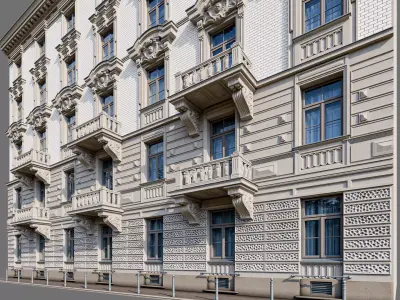 Old building in an eclectic style 3D model