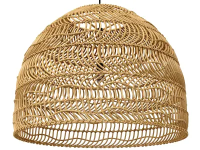 Wicker Hanging Lamp Natural  Large 3D model