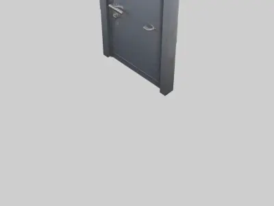 Security steel door model 3D model