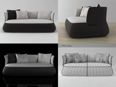 Fat Sofa FS210 3D model