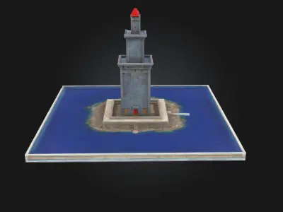 Lighthouse Model Classic Coastal Beacon  3D model