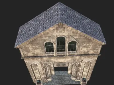 Church Entrance Low-poly 3D model