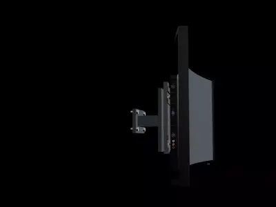 Curly Flat Screen TV Free low-poly 3D model