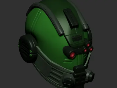 helmet high poly sculpt 3d printable 3D model 3D model