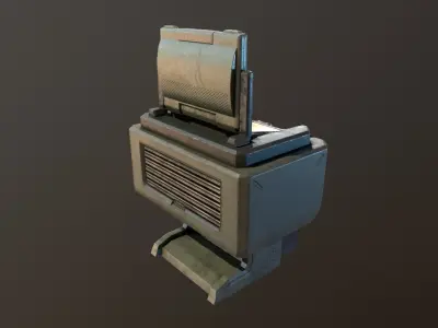 computer PBR Game Ready Low-poly 3D model robot Low-poly 3D model