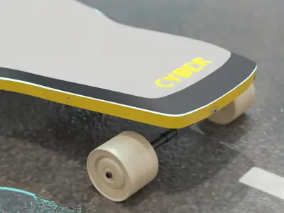 Sci-fi Skateboard 3D model