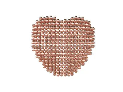 Voxel Heart Round Style v1 013 3D model