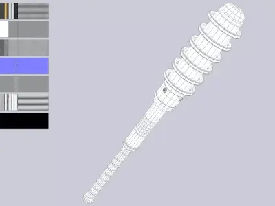 Scifi Powerbat Low-poly 3D model