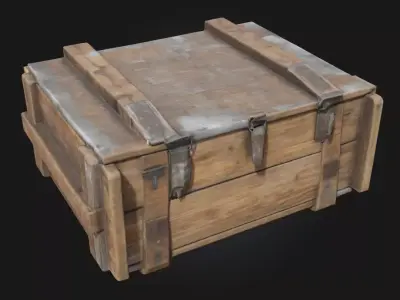 Wooden Crate  Classic Storage Prop 3D model