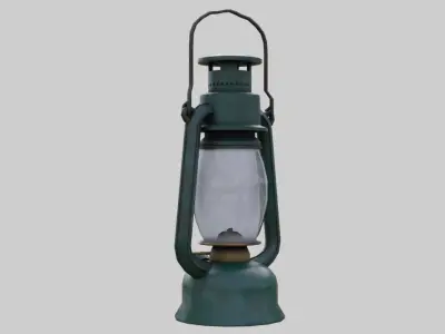Oil Lamp 1A Low-poly 3D model