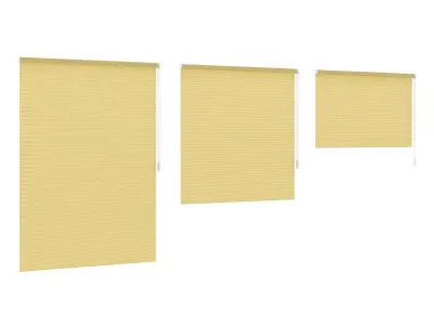 Striped Yellow Blinds 3D model