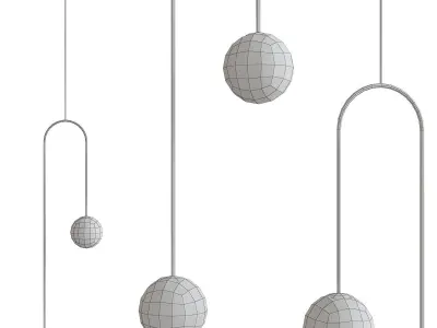 Lexine 2 chandeleir 3d model Low-poly 3D model