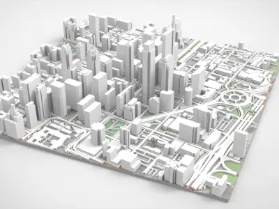 Cityscape Philadelphia USA 3D model