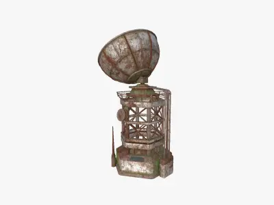 SciFi Antenna Tower A10 Abandoned - Sci Fi Exterior Design Low-poly 3D model