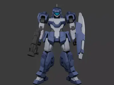 Azure Knight 3D model