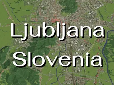 Ljubljana Slovenia - city and urban 3D model