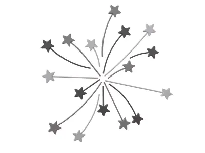 Fireworks Star Style Icon V1 005 Low-poly 3D model