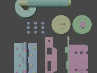 door handle pack 3D model