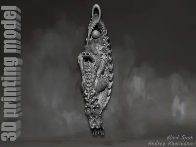 The pendant is alien 3D print model