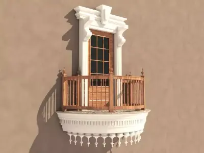 Balcony Door 5 3D model