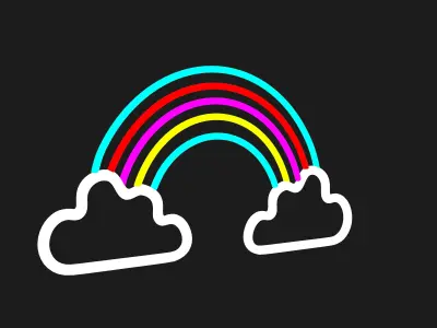 Rainbow Neon Light 3D model