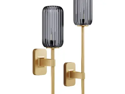 Astro lighting tacoma single-single grande reed ribbed glass 3D model