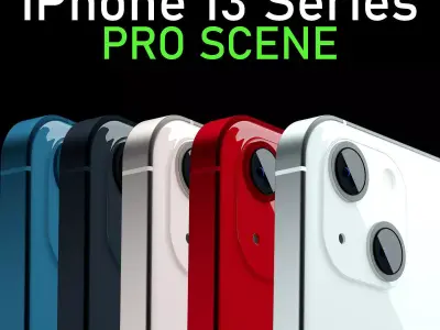 Apple iPhone 13 Series Pro Scene Collection 3D Model Pack