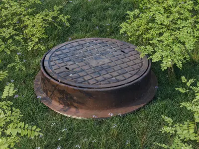 Manhole Cover Sweden Photoscan 3D model