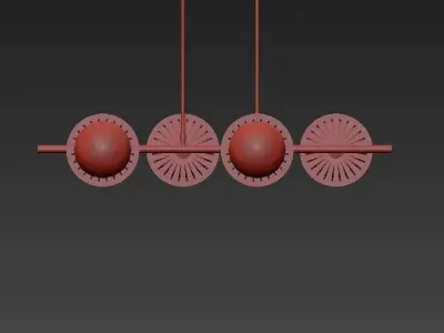 Balls  Discs Horizontal 4 3D model