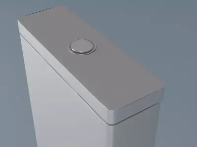 Toilet with Seat - Realistic Bathroom 3D Model Low-poly 3D model