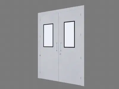 Double Door Low-poly 3D model