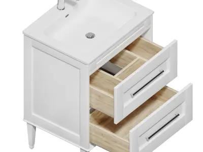 Boston 60-80-100 Pencil case White gloss 3D model