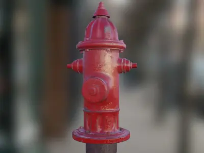 Fire Hydrant  Low-poly 3D model