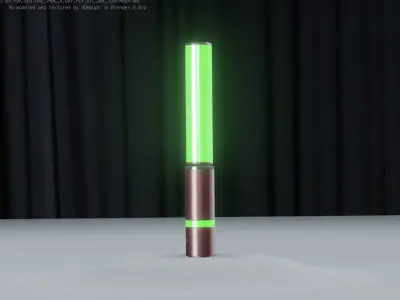 Dark Red Light-Column -30- Street-Light 9 Low-poly 3D model