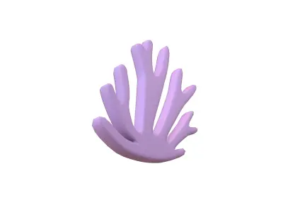Cartoon Coral v1 002 Low-poly 3D model