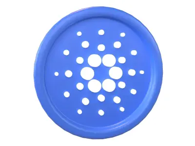 Cartoon Cardano Coin v1 001 Low-poly 3D model