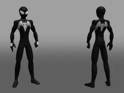 Spectacular Spider - Man Symbiote Comic Low-poly 3D model