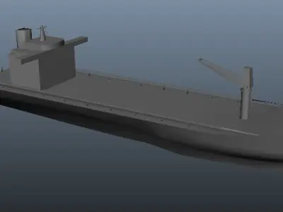 Oil Ship  Low-poly 3D model