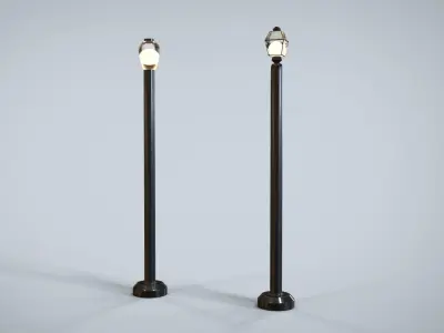 Street Lamps Low-poly 3D model