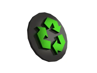 Recycle Symbols v4 008 Low-poly 3D model