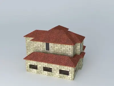 Brown Cottage Free 3D model