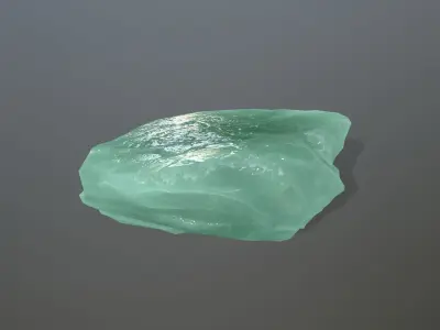 Ice Set aquamarine crystal Low-poly 3D model buy